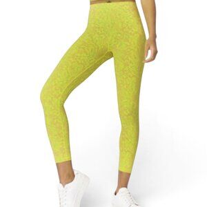 SWEATY BETTY FLATTER ME JACQUARD WORKOUT 7/8 LEGGINGS FIRE ACTIVE YOGA BARRE SM